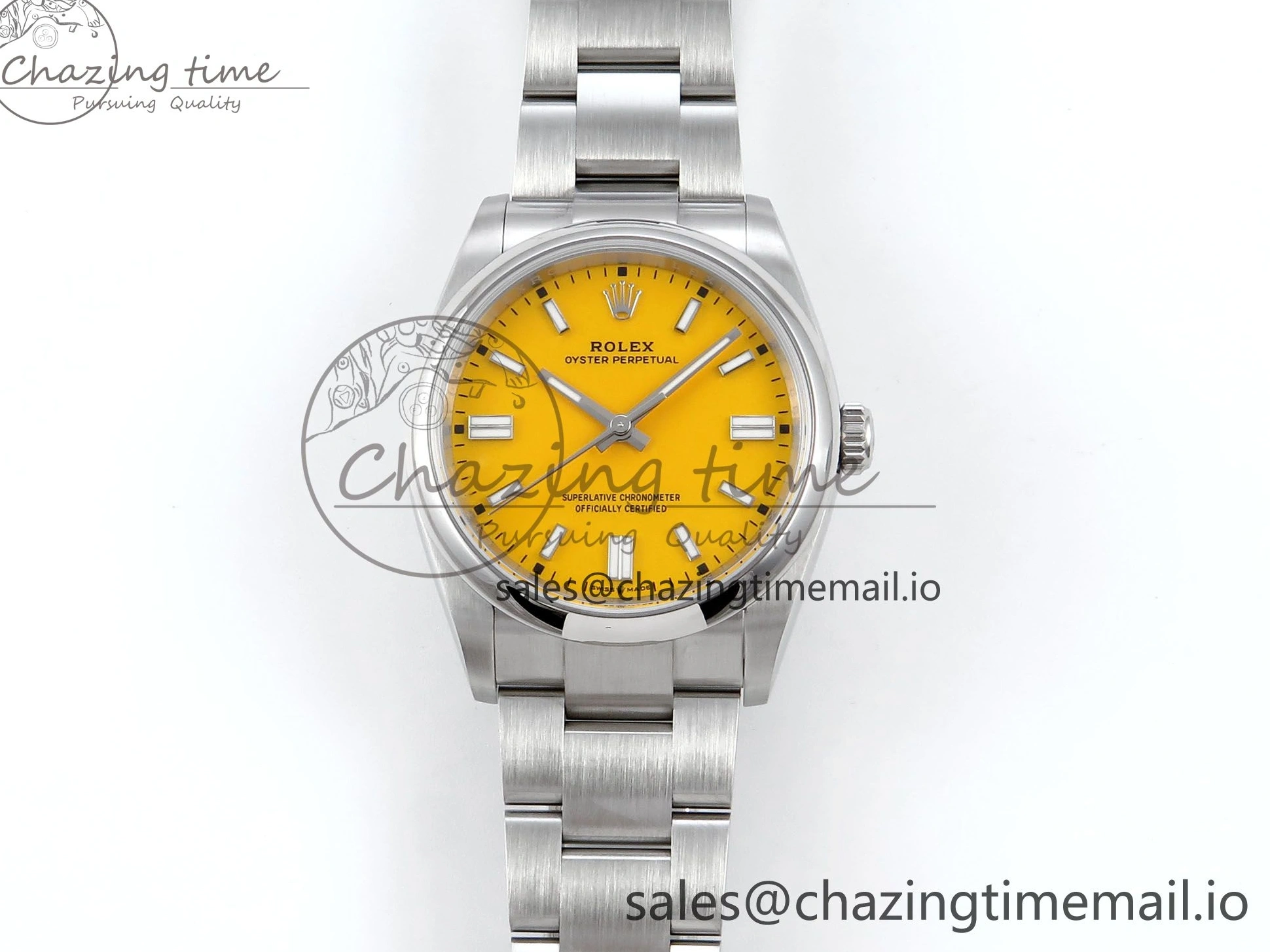 MiroTime 0330 Oyster Perpetual 126000 36mm EWEF Best Edition 904L Steel Yellow Dial A Supportive 777